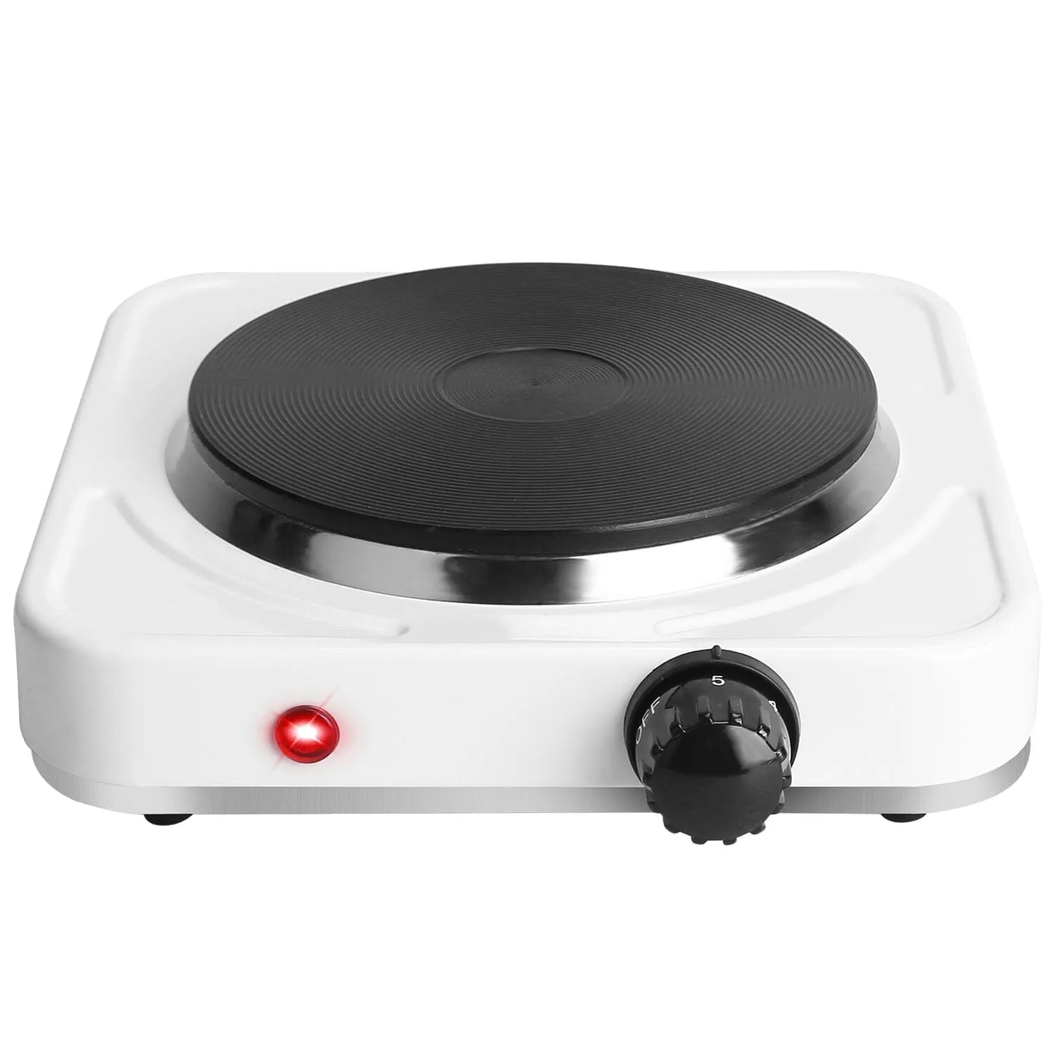 1500W Portable Heating Hot Plate Stove Countertop with Non Slip Rubber