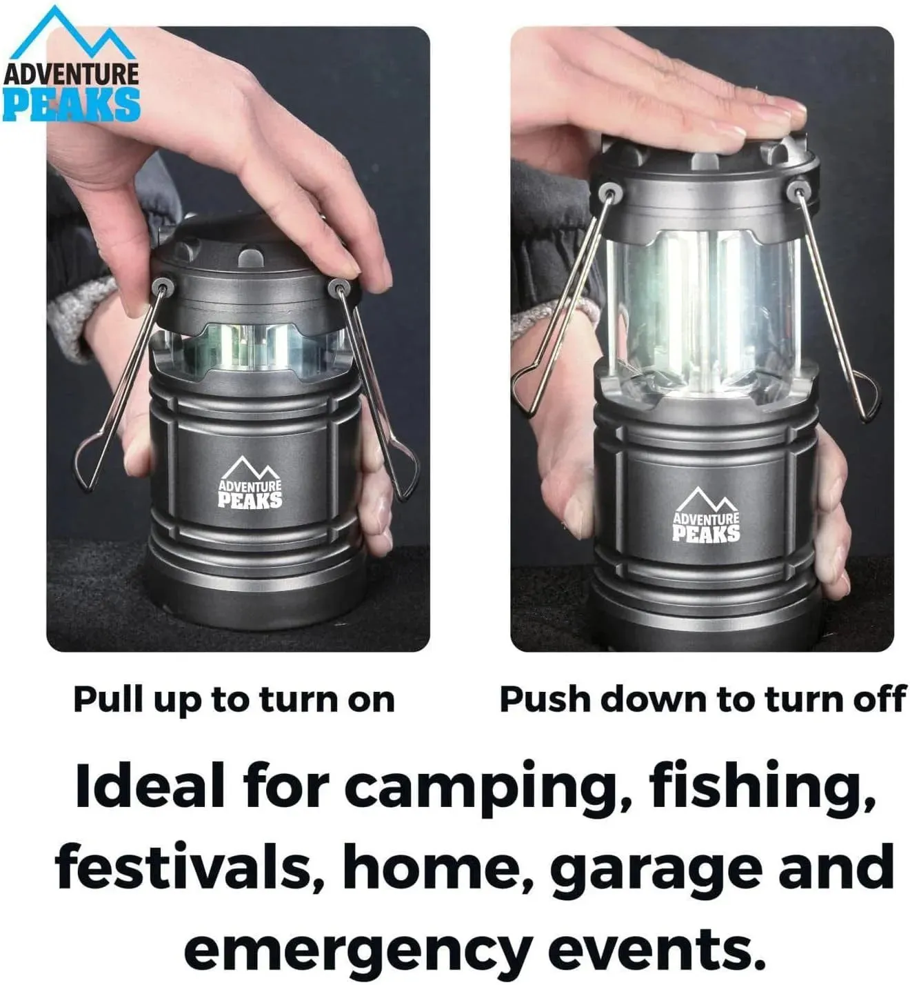 2 Pack of 30 LED  Collapsible Camping Lanterns Tent Lights