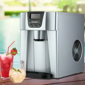 2L Portable Ice Cuber Maker & Water Dispenser - Silver