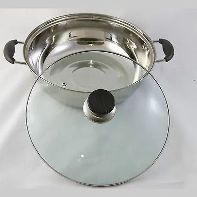 32CM Stainless Steel Pot With Lid - For Induction/Heater/Gas/Electrical Stove