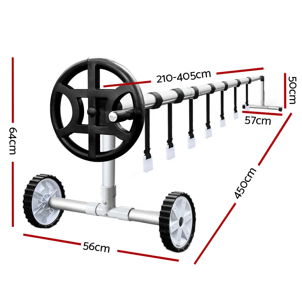 500 Micron Solar Pool Cover & Adjustable Roller - Aquabuddy