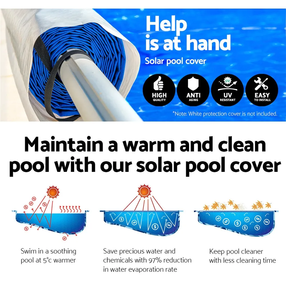 Adjustable Aluminium Pool Cover & Roller Set, 500 Micron - Aquabuddy