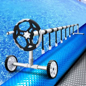 Adjustable Aluminium Pool Cover & Roller Set, 500 Micron - Aquabuddy