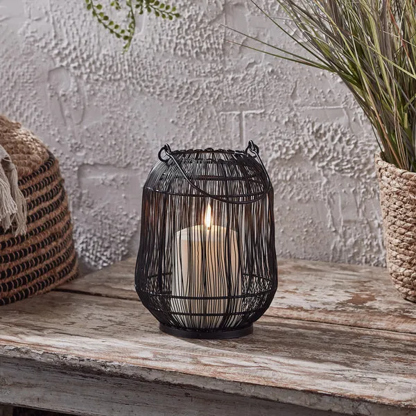 Antonio Black Garden Lantern Duo with TruGlow® Candles