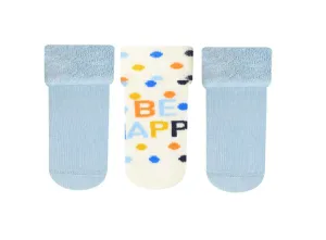 Baby Boy Anti-Slip Terry Socks Be Happy 3Pk (12-18mths)