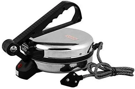 BAJAJ VACCO®Go-Ezzee Chapati/Roti/Khakhra Maker C-02 Wattage 900, Stainless Steel, Black