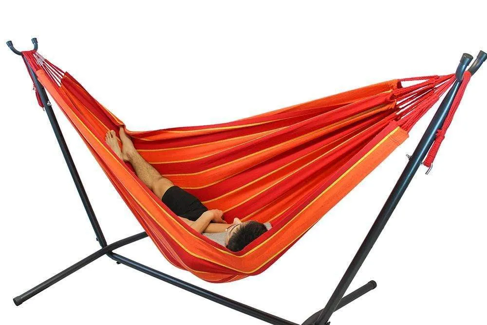 Brazilian Double Hammock with Universal Stand