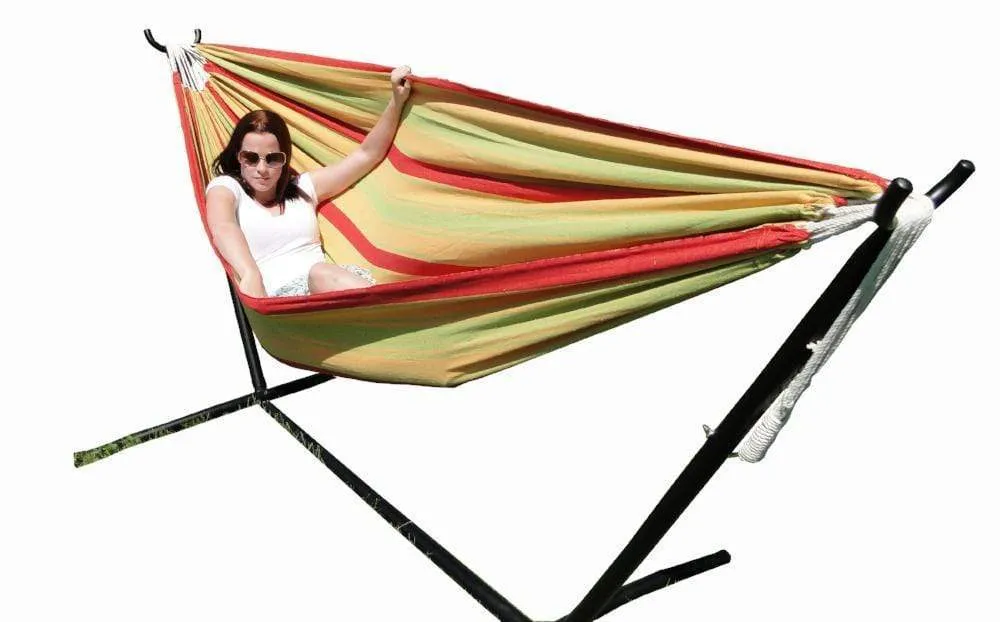 Brazilian Double Hammock with Universal Stand