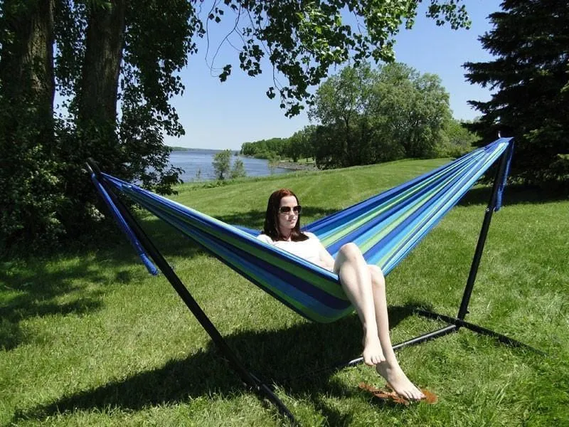 Brazilian Double Hammock with Universal Stand