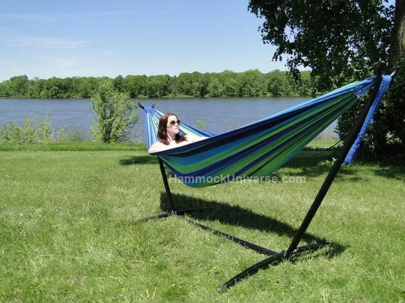 Brazilian Double Hammock with Universal Stand