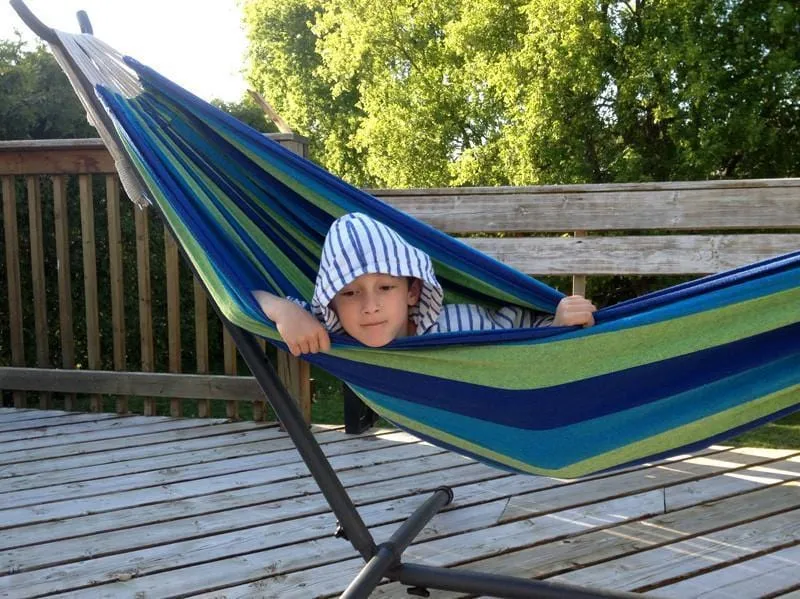 Brazilian Double Hammock with Universal Stand