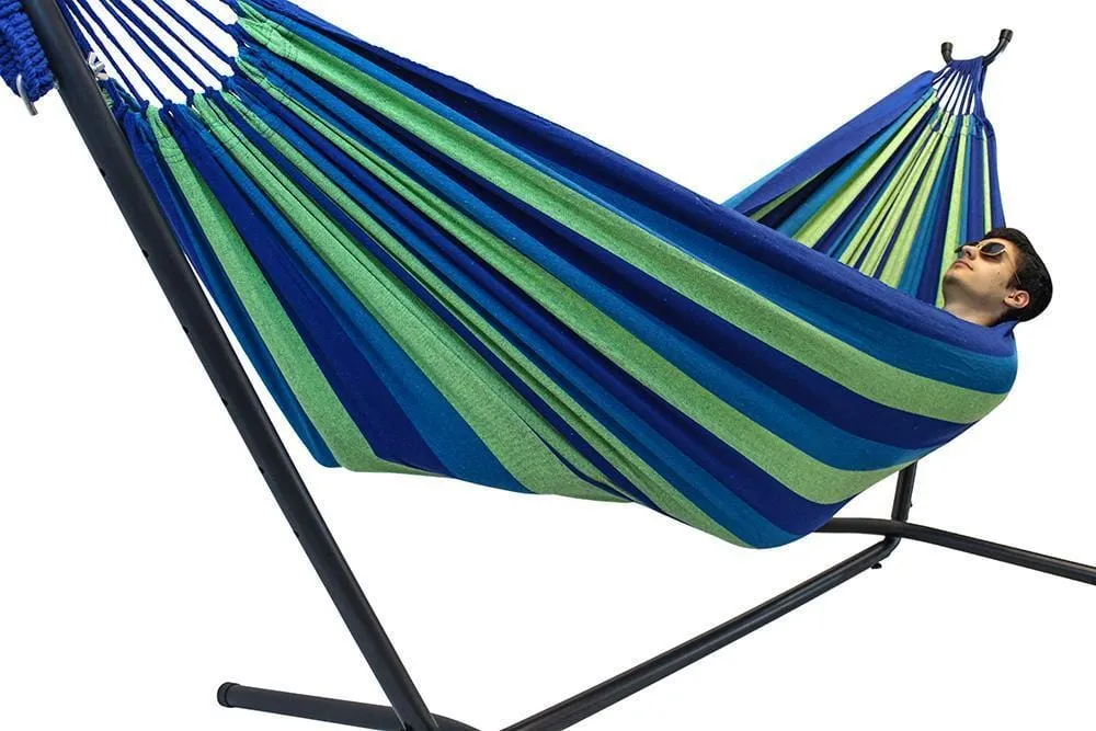 Brazilian Double Hammock with Universal Stand