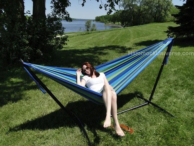 Brazilian Double Hammock with Universal Stand