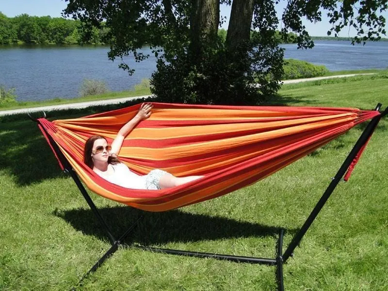 Brazilian Double Hammock with Universal Stand