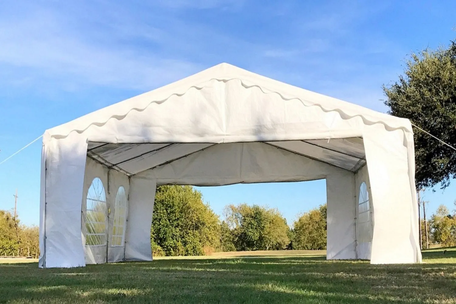 Budget PE Party Tent 20'x16' with Waterproof Top