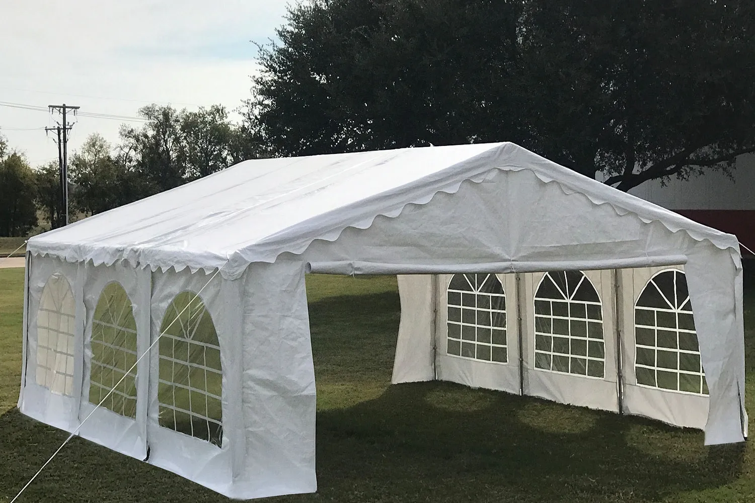 Budget PE Party Tent 20'x16' with Waterproof Top