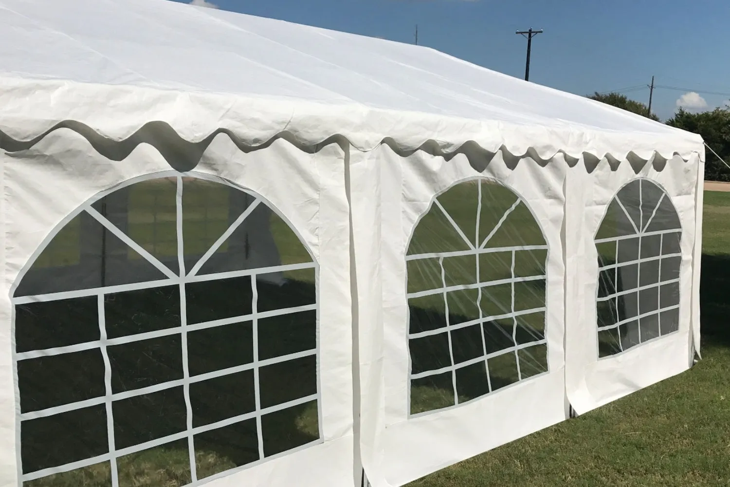 Budget PE Party Tent 20'x16' with Waterproof Top