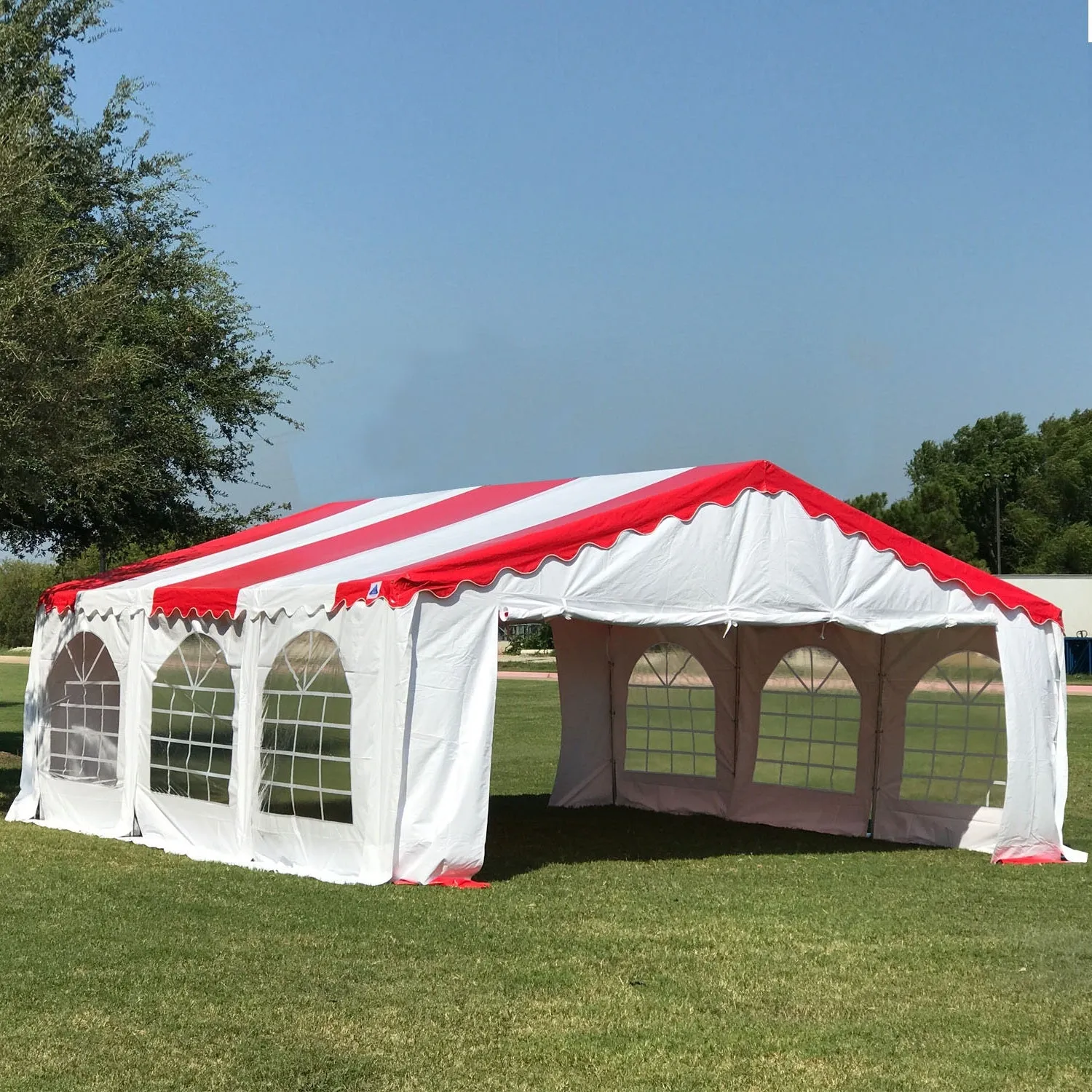 Budget PVC Party Tent 20'x20' - Blue, Green, Red, Sand, Yellow