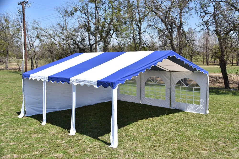 Budget PVC Party Tent 20'x20' - Blue, Green, Red, Sand, Yellow