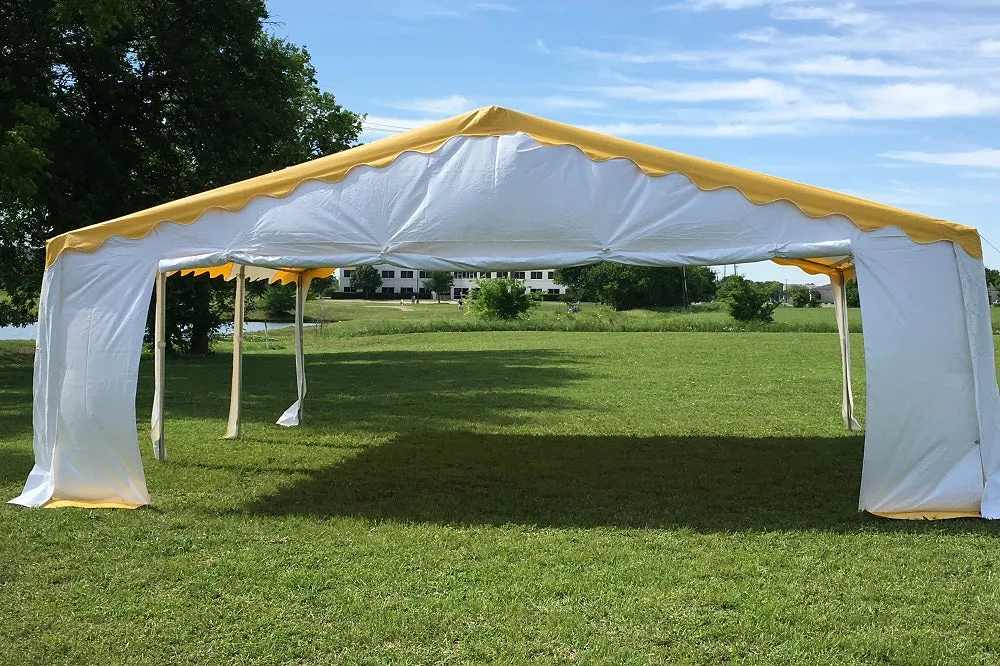 Budget PVC Party Tent 20'x20' - Blue, Green, Red, Sand, Yellow