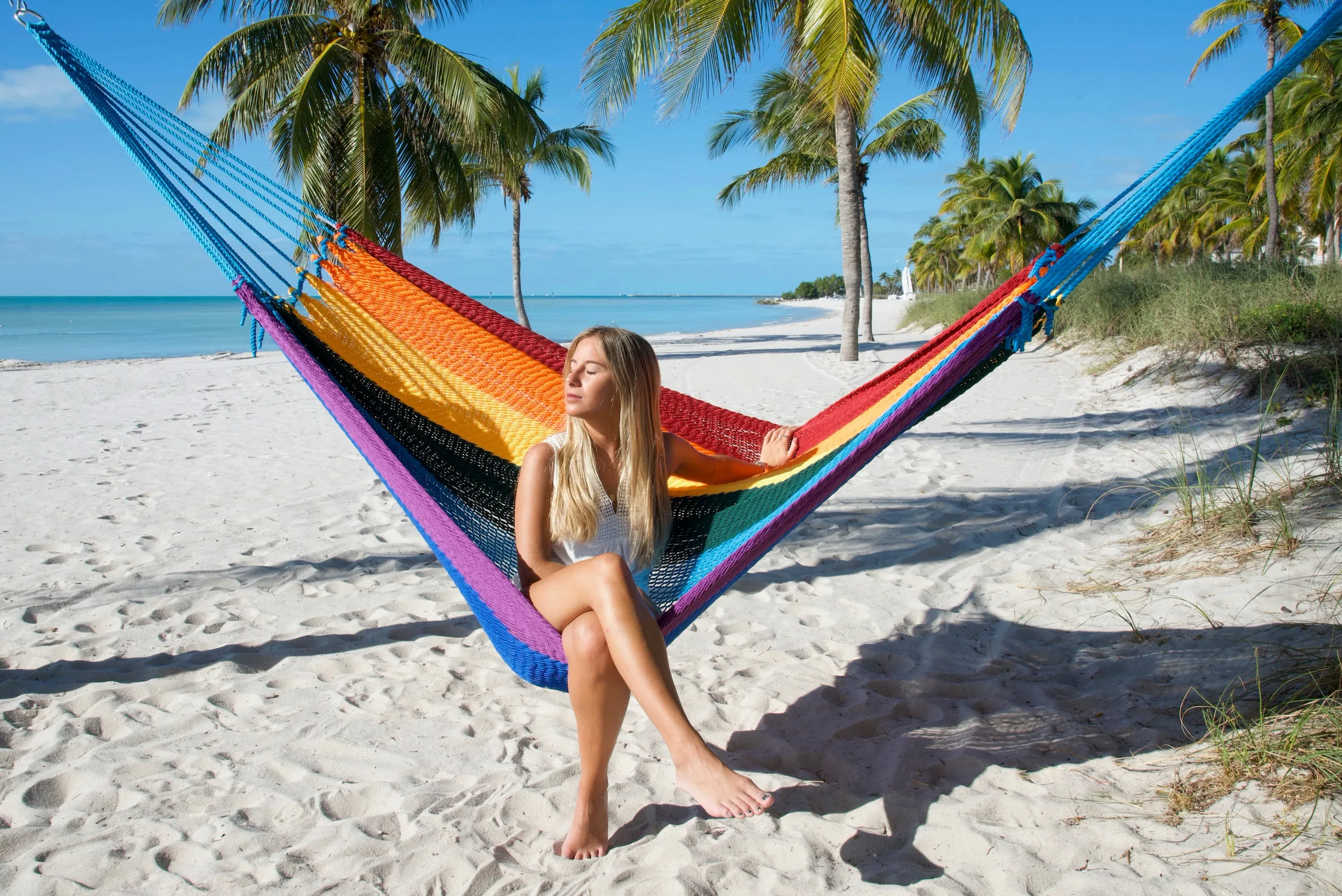 Caribbean Mayan Hammock - Rainbow