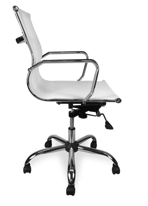 Carter Low Back Office Chair - White Mesh