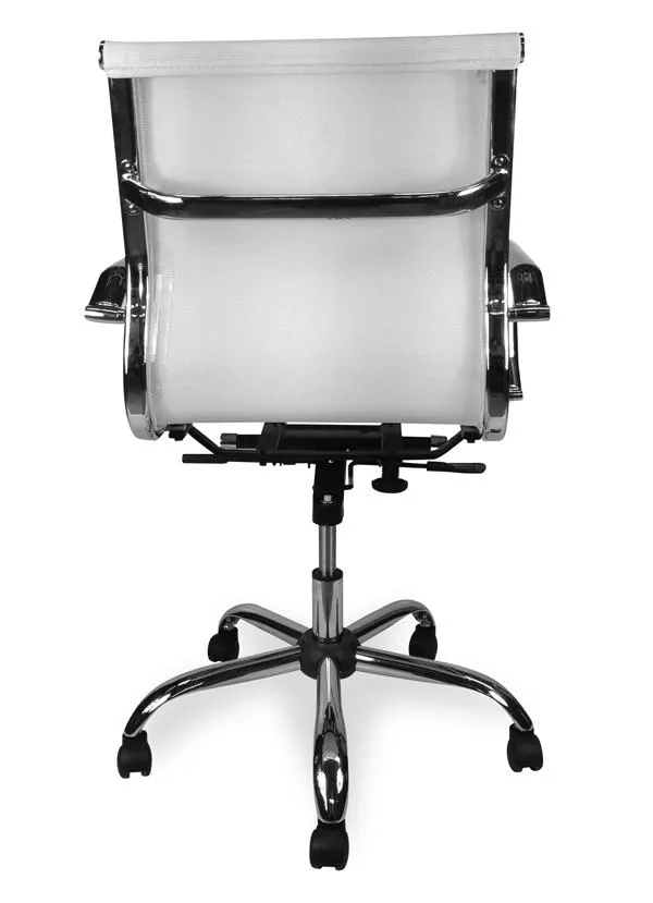 Carter Low Back Office Chair - White Mesh