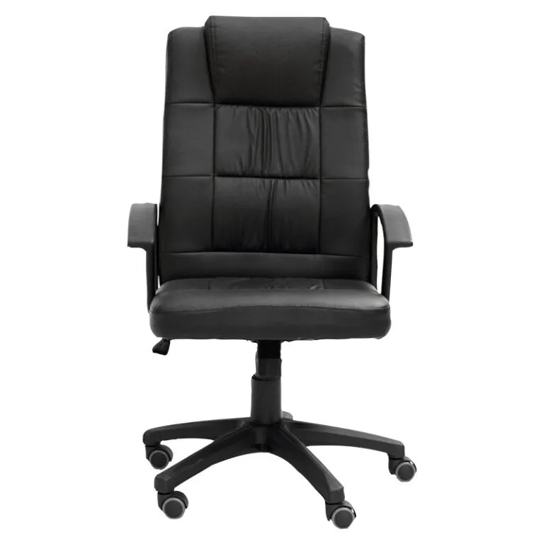 Comfortable And Durable Pu Leather Tilt And Swivel Office Chair 520L Black