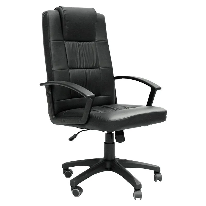 Comfortable And Durable Pu Leather Tilt And Swivel Office Chair 520L Black