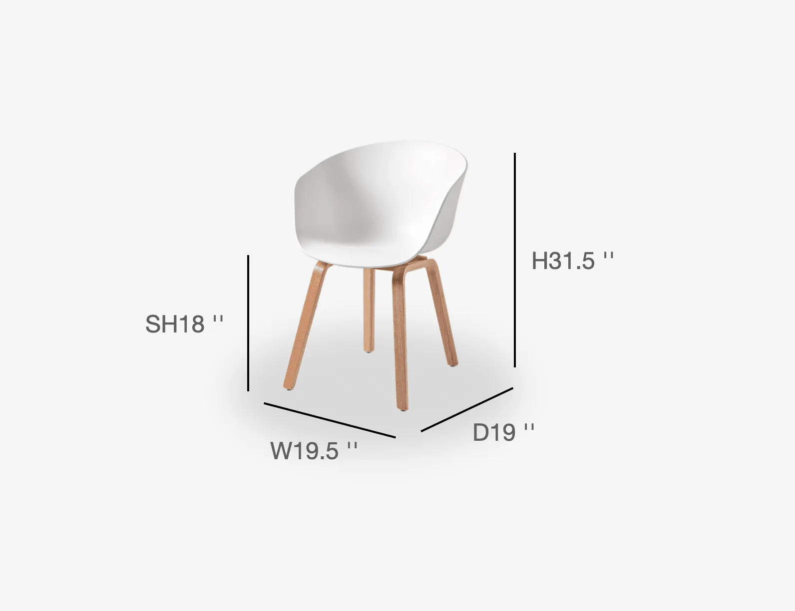 COZONI Nemo Dining Chair with Natural Timber Legs