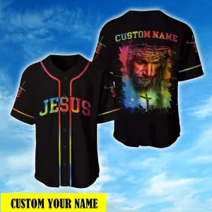 Cross, God Baseball Jersey - Colorful Custom Printed 3D Baseball Jersey Shirt For Men Women