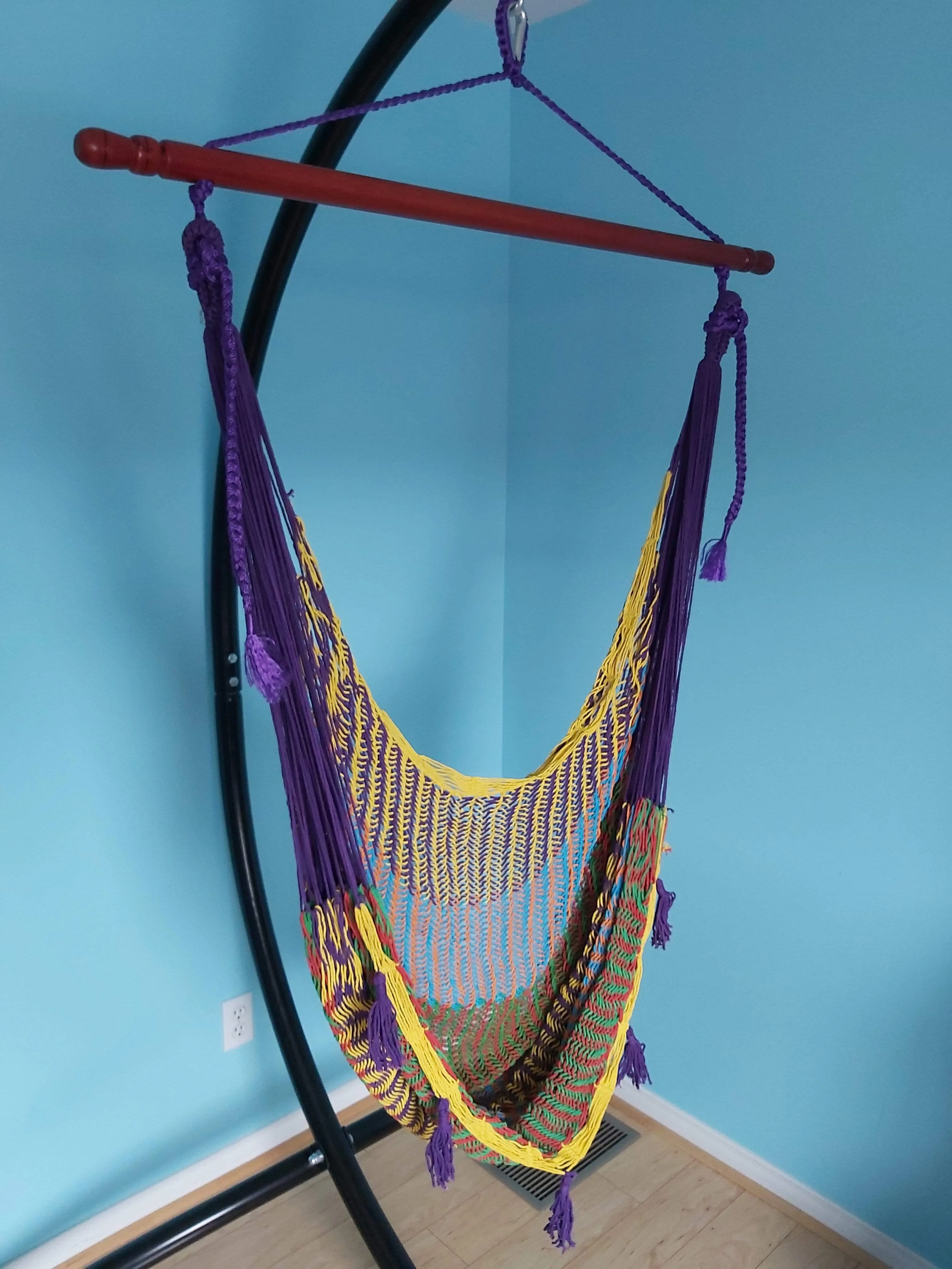 Deluxe Mayan Hammock Chair with Universal Chair Stand