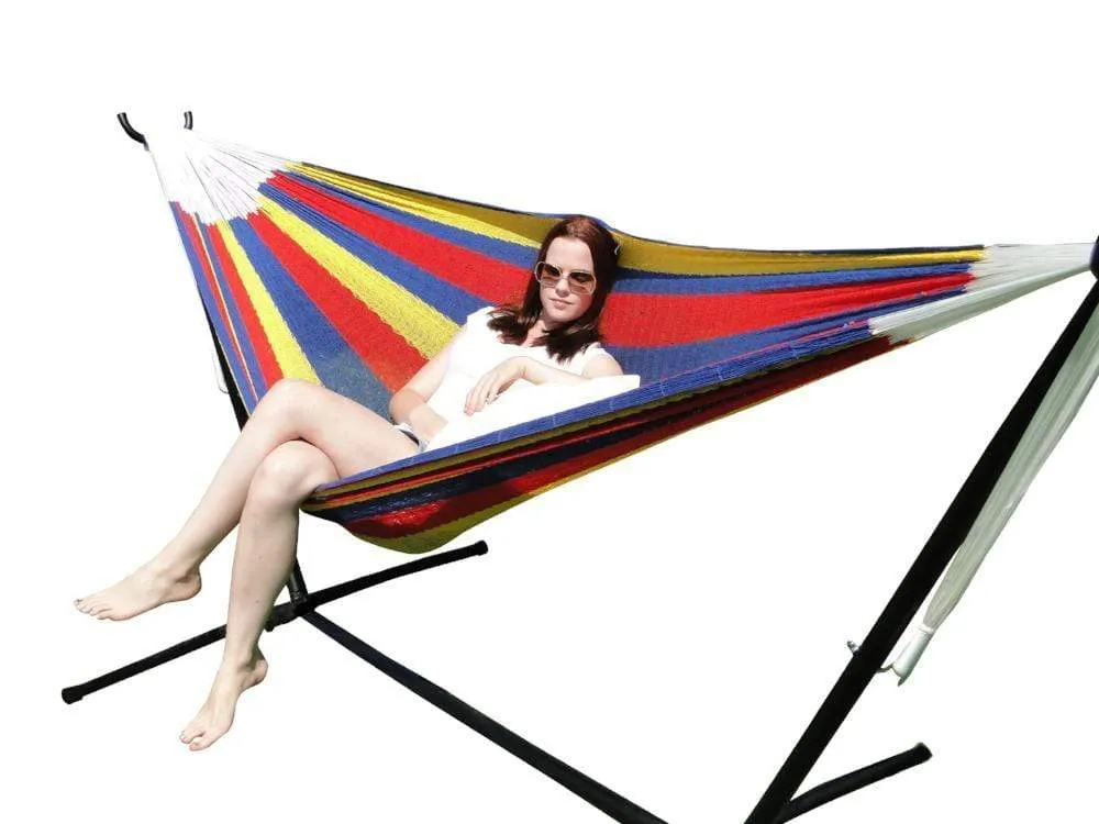 Double Mayan Hammock with Universal Stand