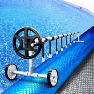 Durable Aluminium Pool Roller & Solar Cover Set 7x4m - Aquabuddy