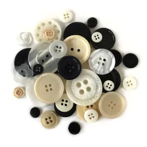 Ebony & Ivory Buttons