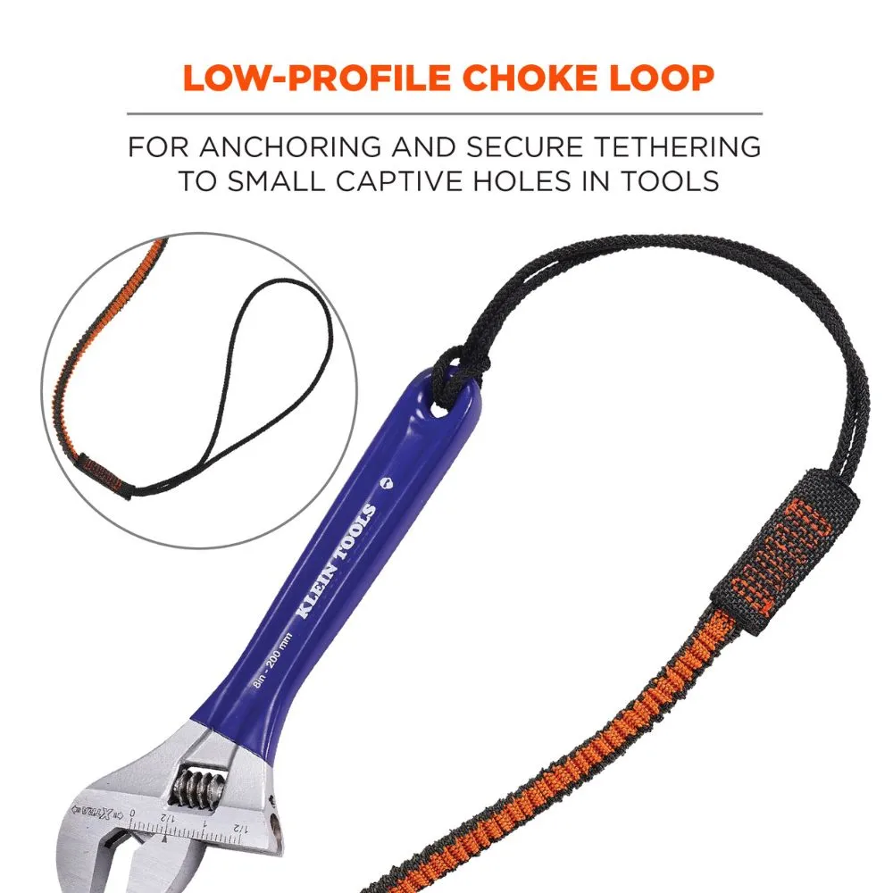 Ergodyne 19804 #3104F(x) Standard Orange and Gray Tool Lanyard - Carabiner Choke Loop - 10lbs