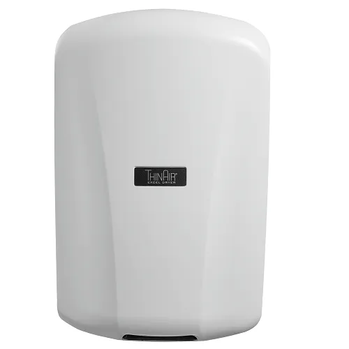 Excel Dryer ThinAir® TA-ABSH Hand Dryer with Electrostatic HEPA Filter - White Surface Mounted ADA-Compliant High Speed Automatic