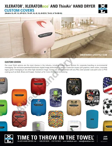 Excel Dryer ThinAir® TA-SI (Special Image) Hand Dryer - CUSTOM GRAPHICS on Zinc Alloy Surface Mounted ADA-Compliant High Speed Automatic