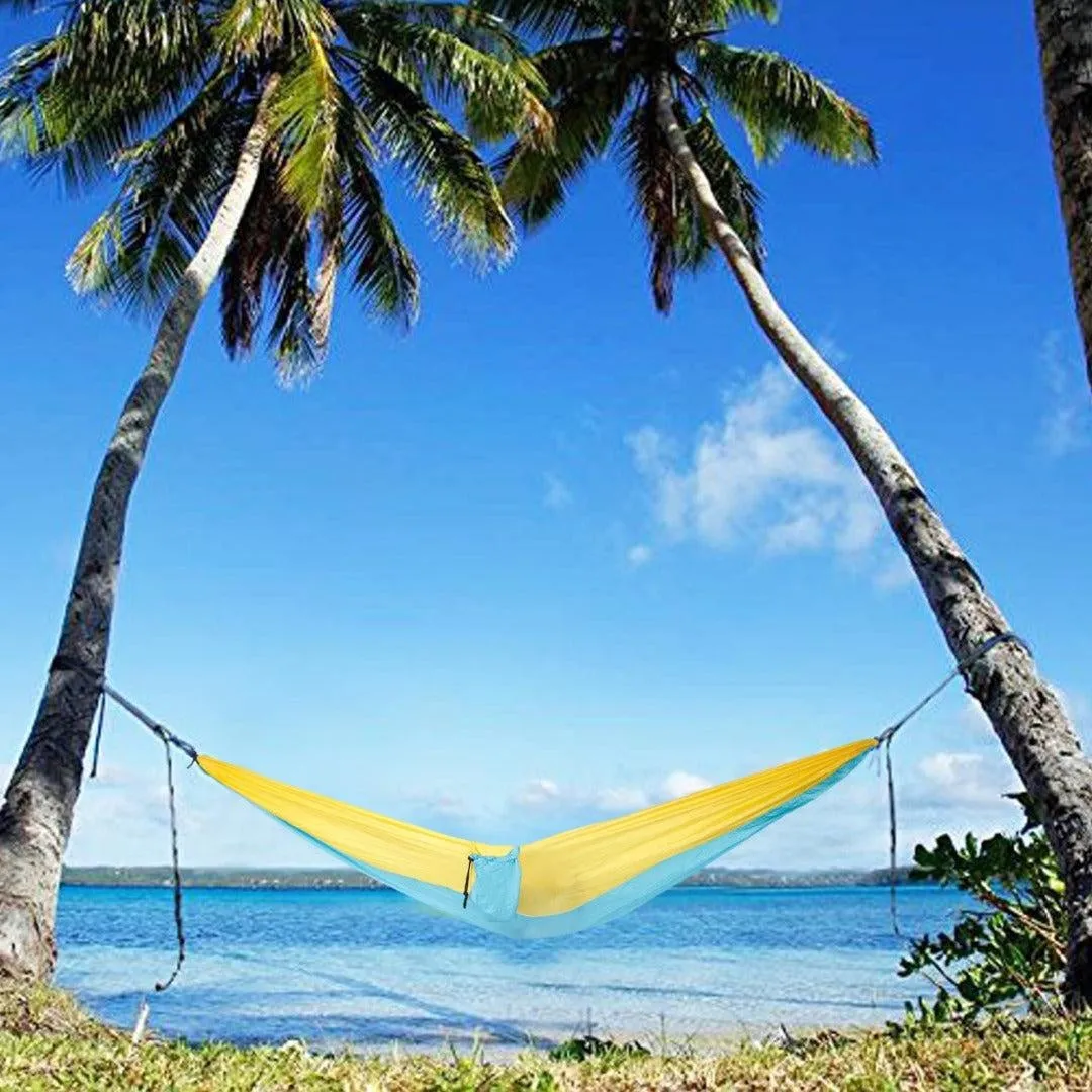 FabSeasons Yellowblue Nylon Hammock for outdoor purpose