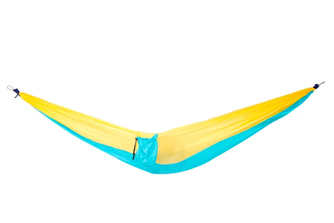 FabSeasons Yellowblue Nylon Hammock for outdoor purpose