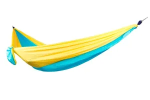 FabSeasons Yellowblue Nylon Hammock for outdoor purpose