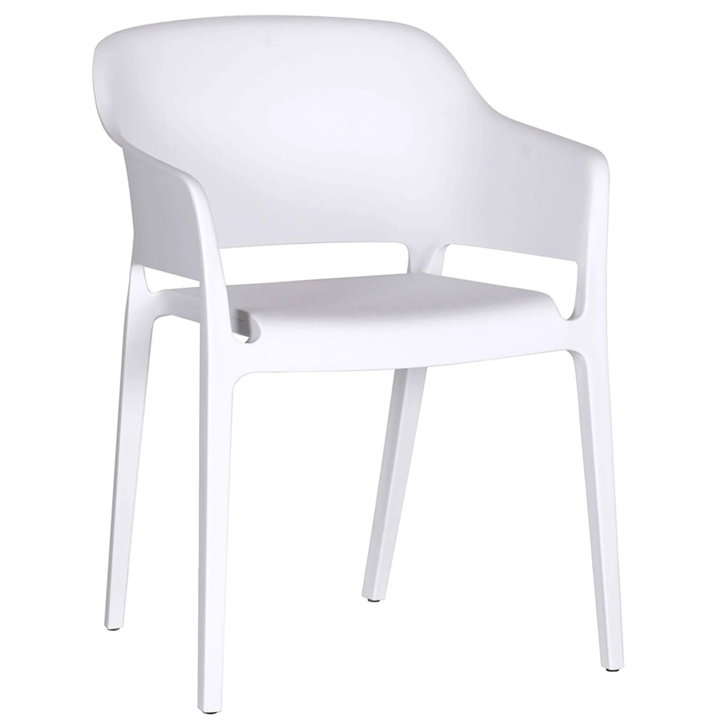 Faro Outdoor Dining Chair, White, Set of 2