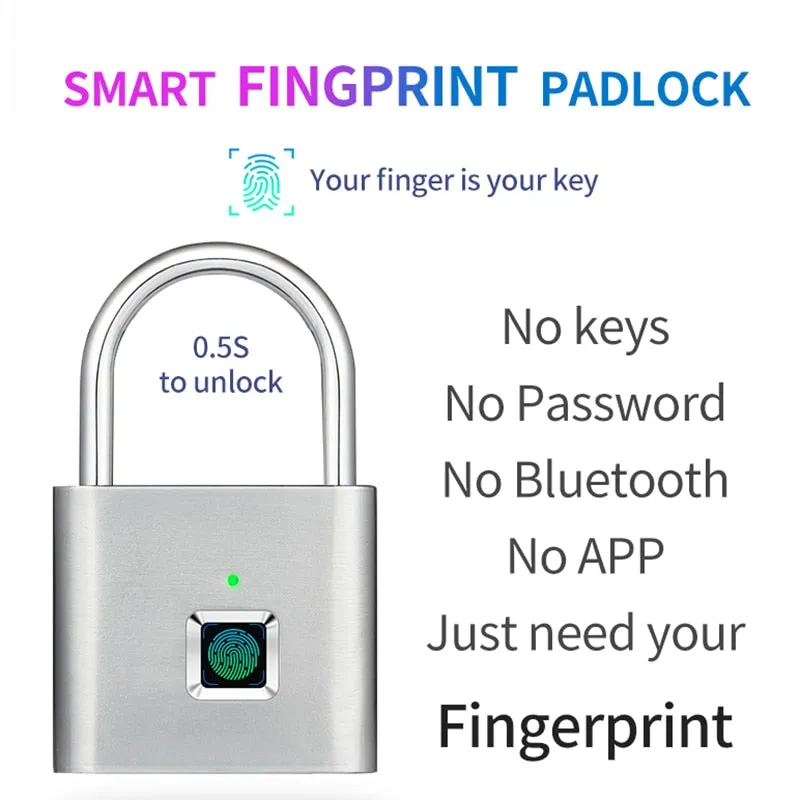 Fipilock Biometric Intelligent Fingerprint Padlock