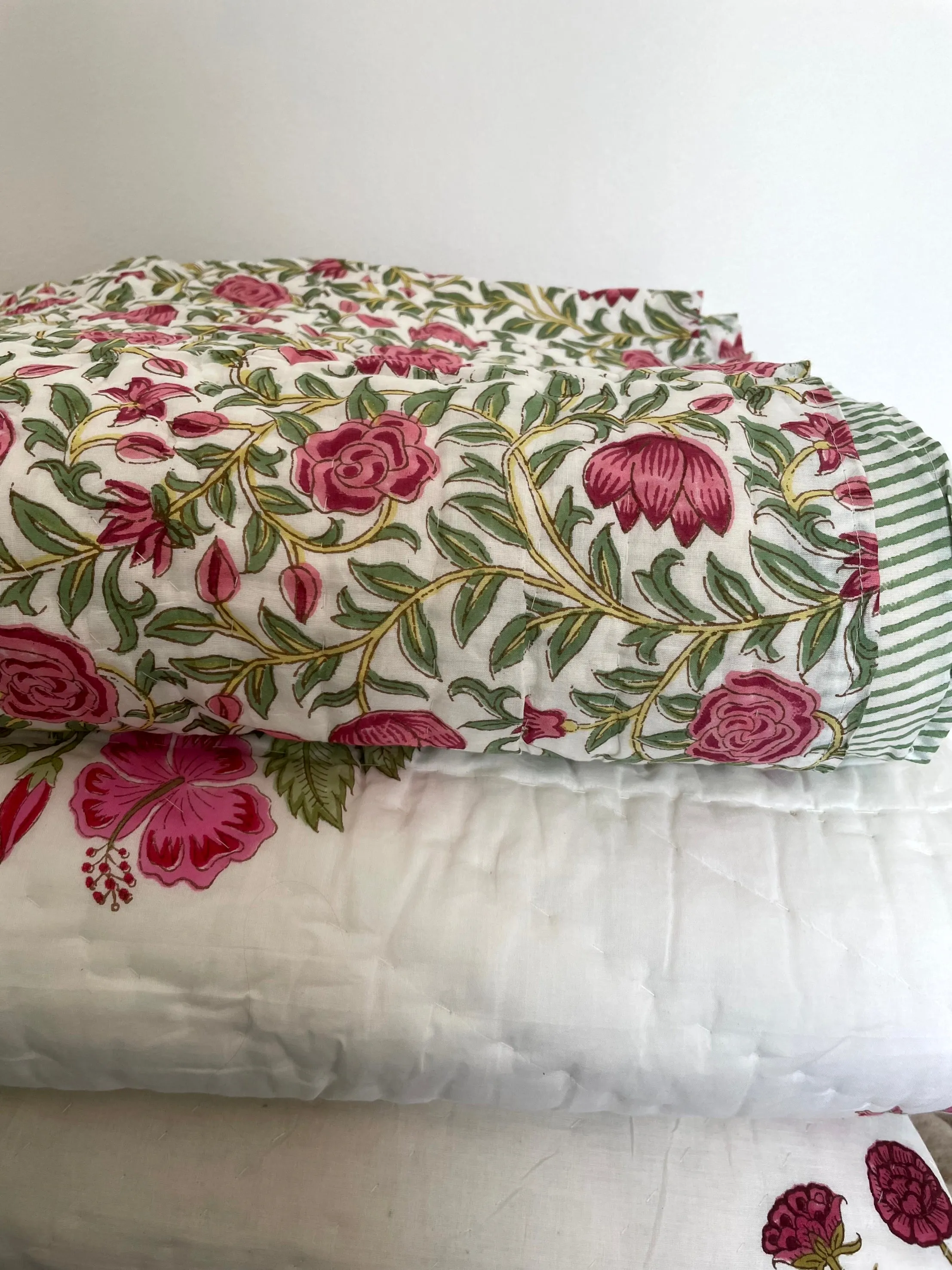 Fresia Handblock Printed Cotton Quilt