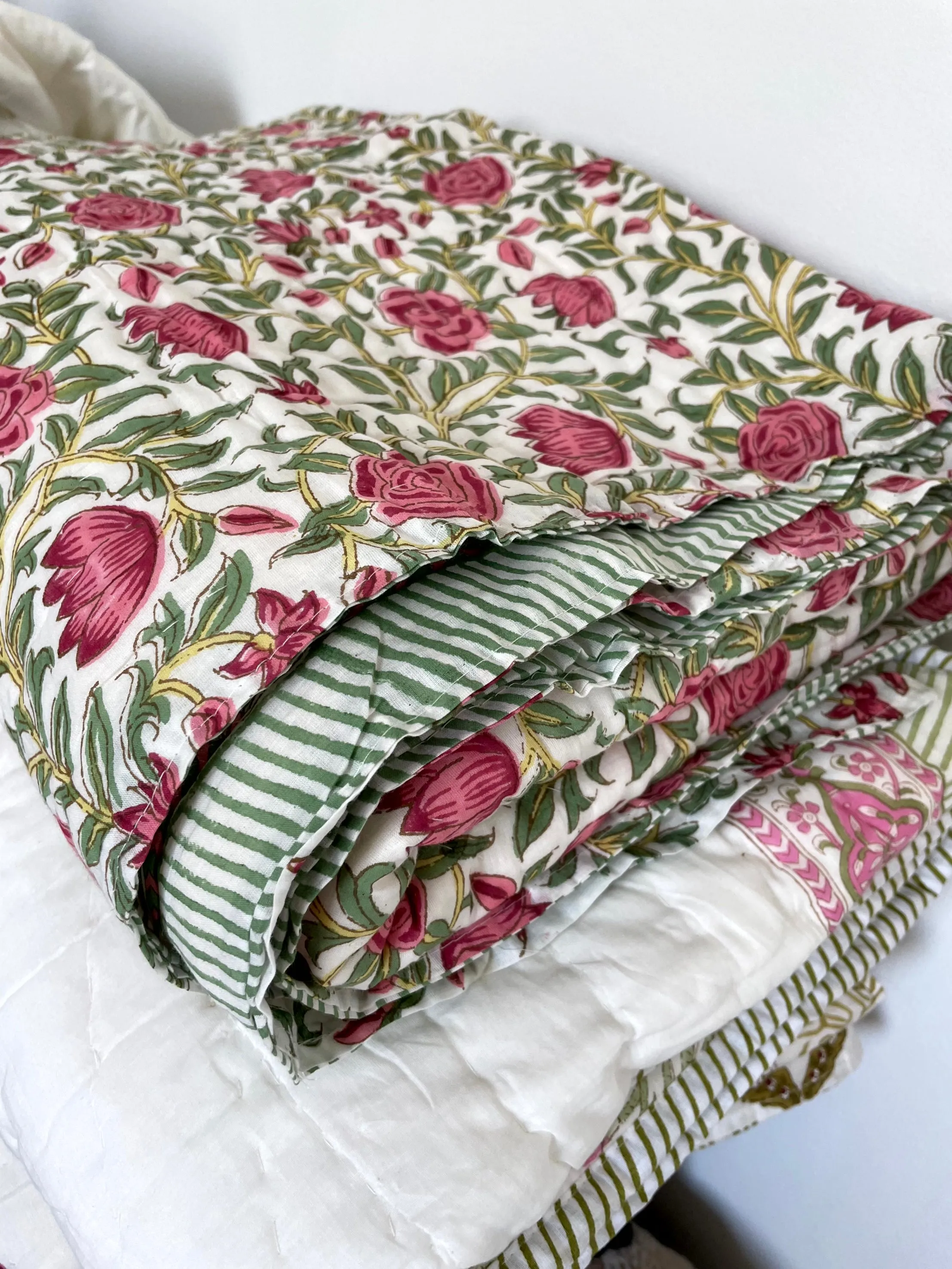 Fresia Handblock Printed Cotton Quilt