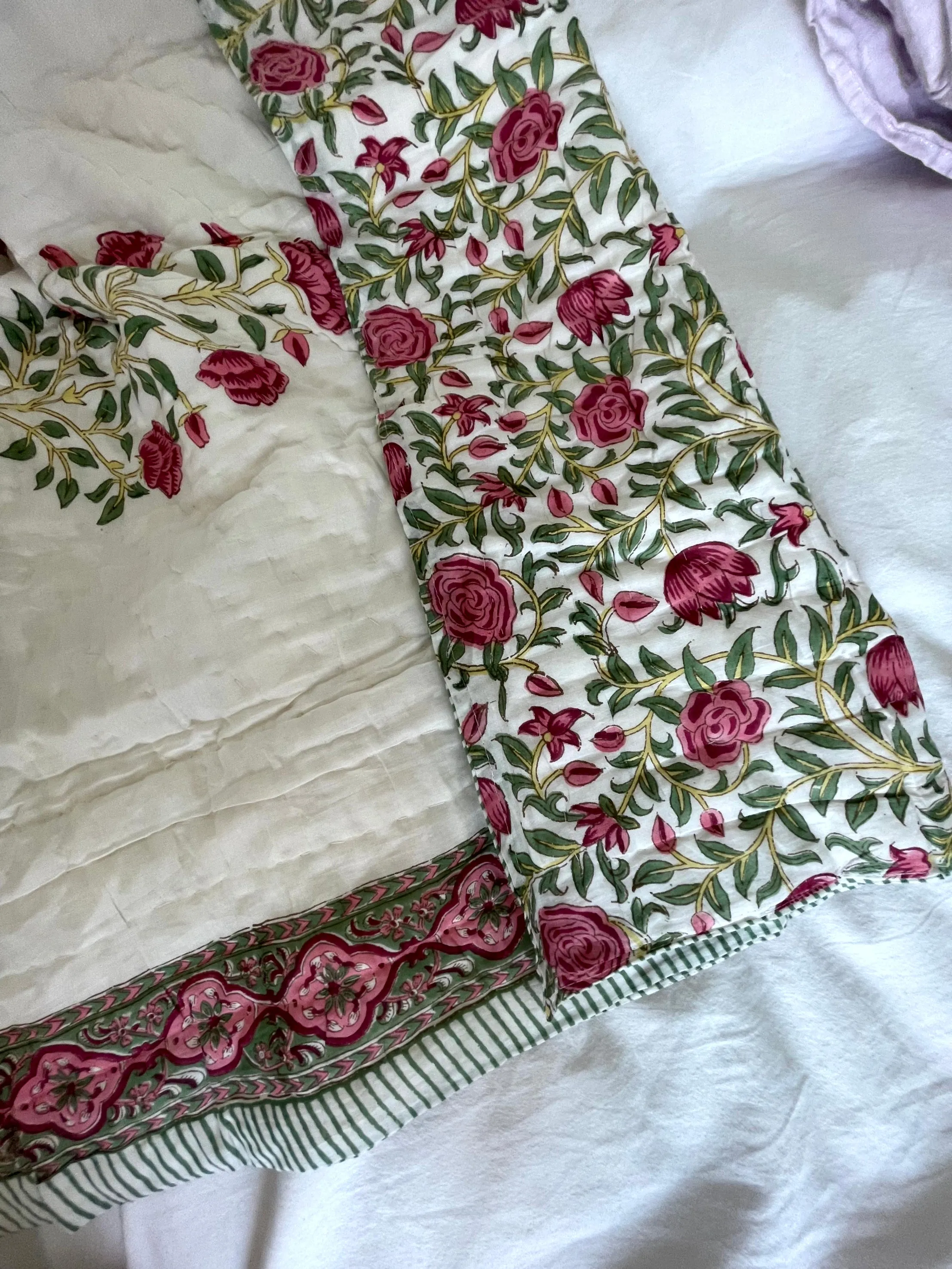 Fresia Handblock Printed Cotton Quilt