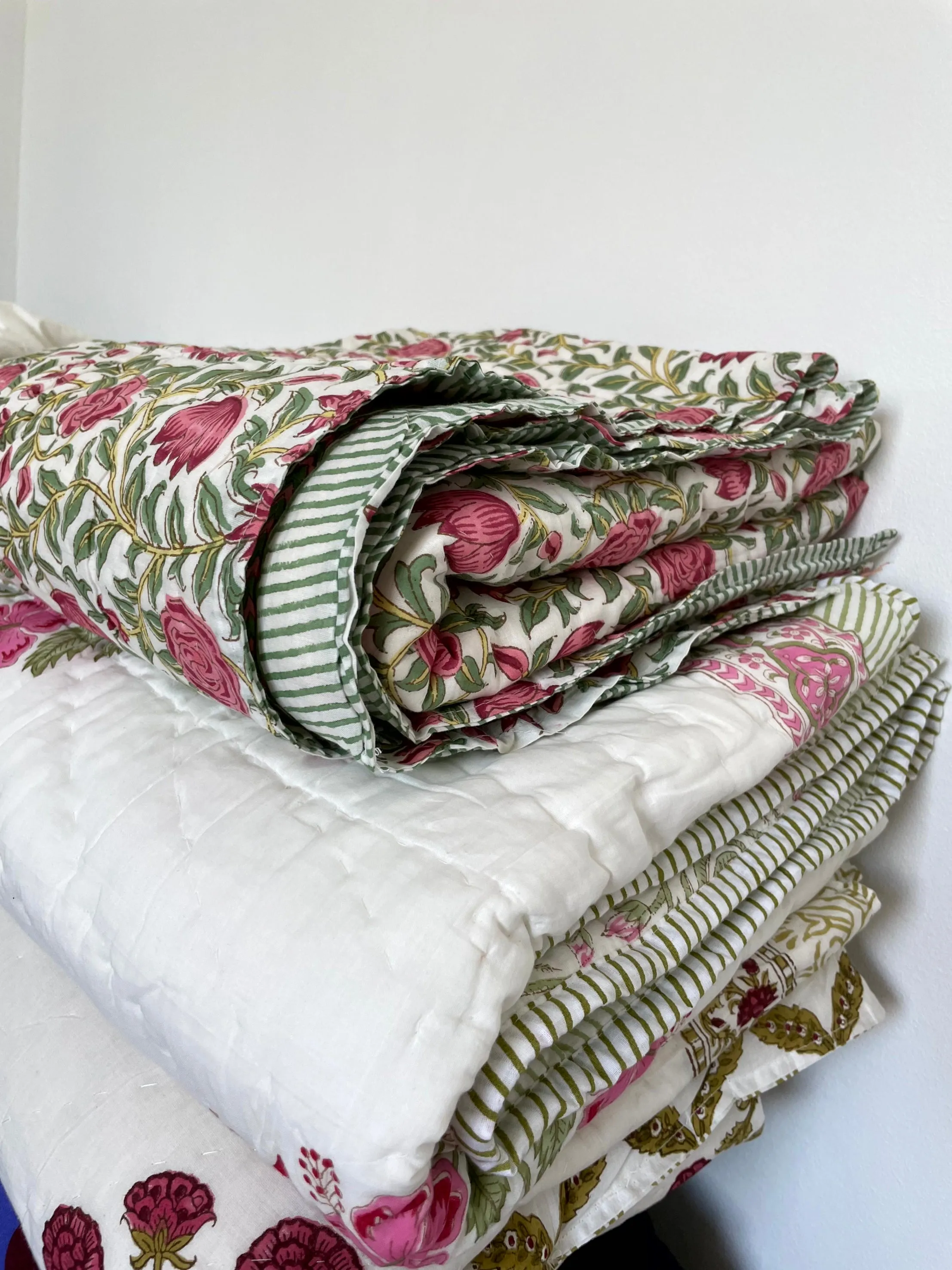 Fresia Handblock Printed Cotton Quilt