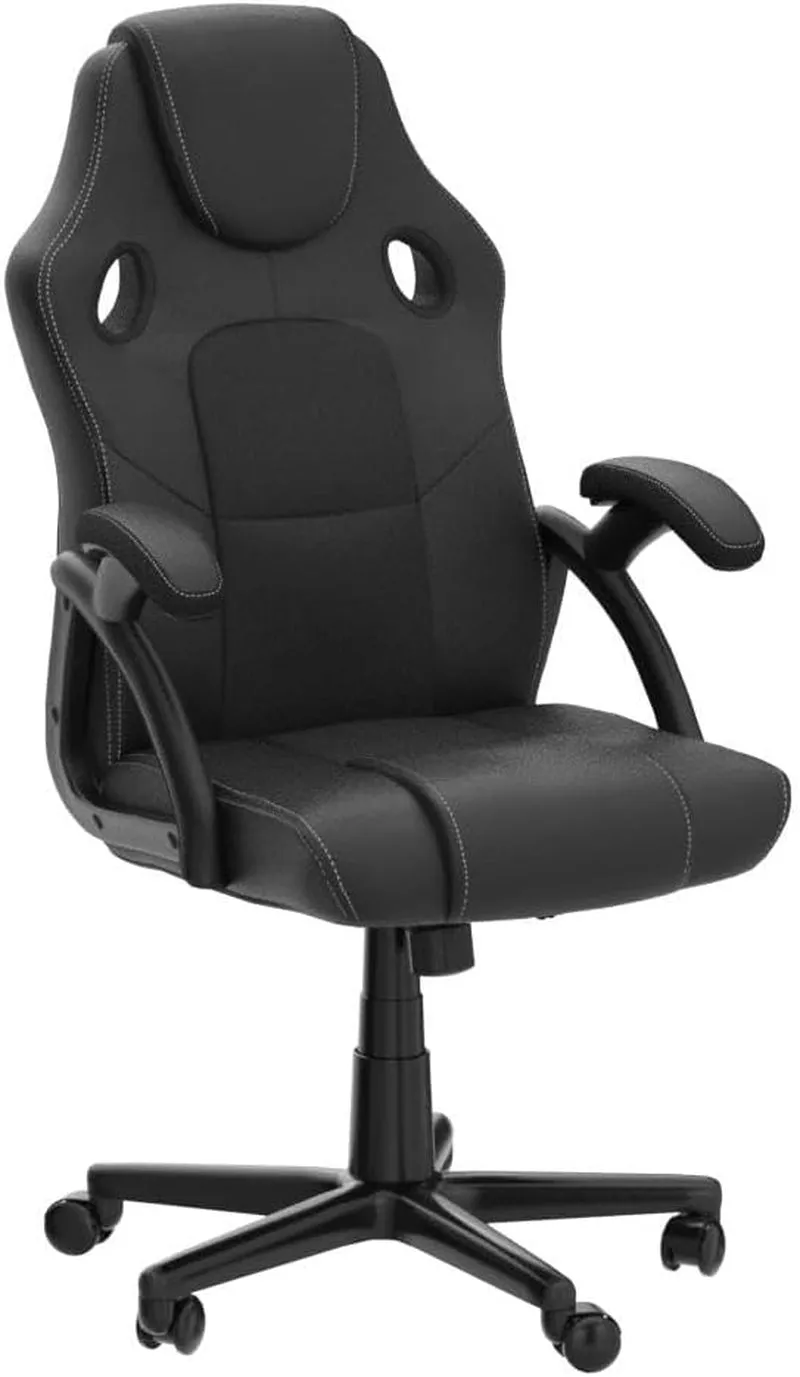 Gaming Chairs, Home Desk Chairs Clearance, Comfortable Cheap Gaming Computer Video Game Chairs for Teens Gamer, Swivel Rolling Chairs, Black