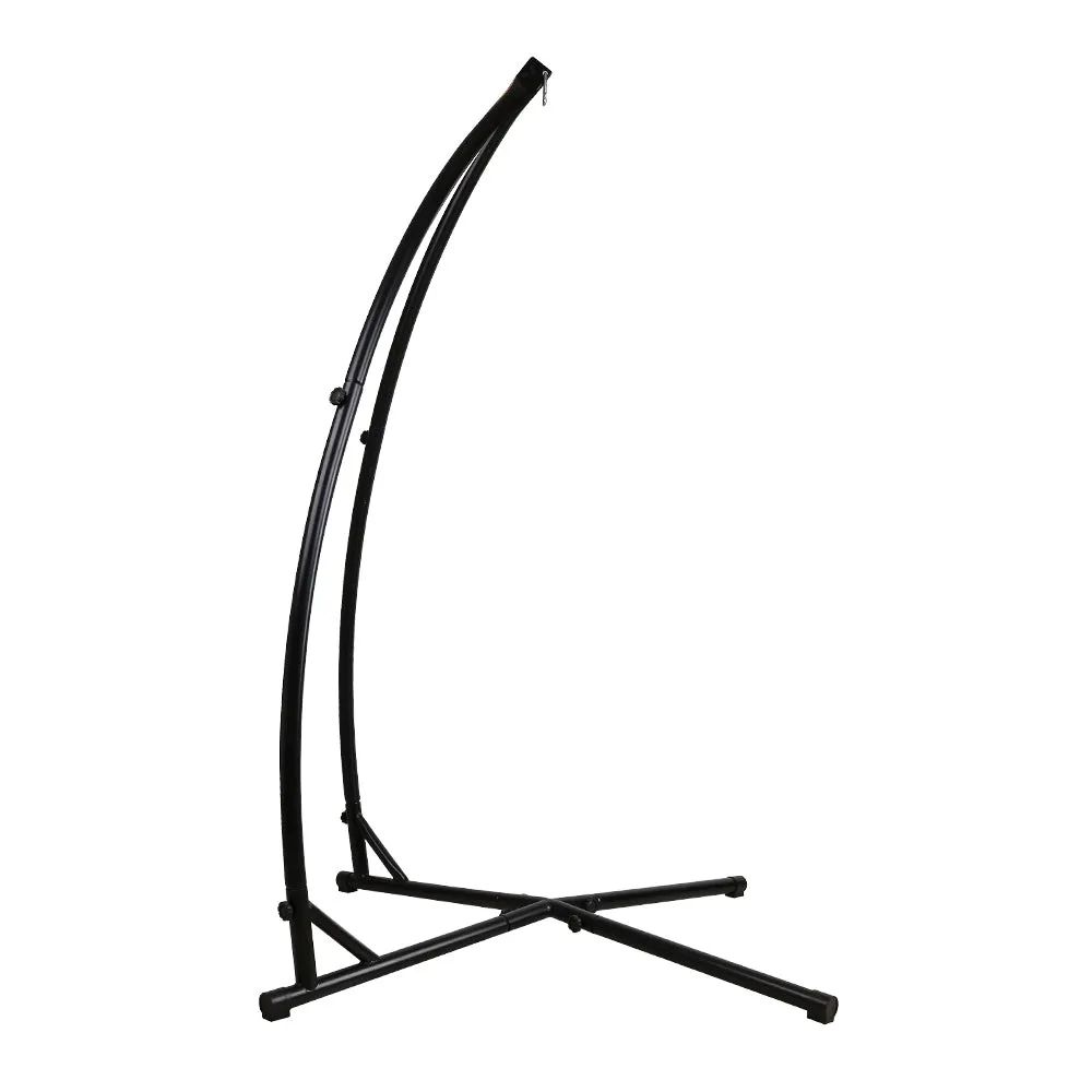 Hammock Chair Steel Stand Outdoor Furniture Heavy Duty - Black