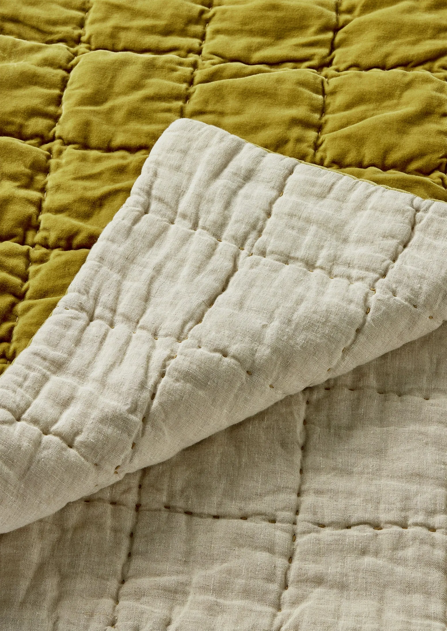 Hand Stitched Organic Velvet Quilt | Pomelo